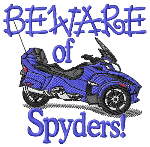 Beware of Spyders Machine Embroidery Design