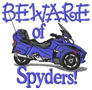Picture of Beware of Spyders Machine Embroidery Design