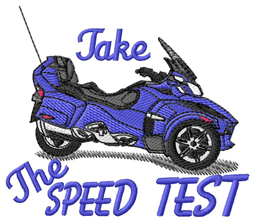 Take the Speed Test Machine Embroidery Design