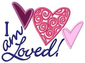 Picture of I Am Loved Machine Embroidery Design