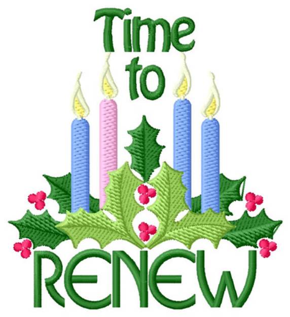 Picture of Time to Renew Machine Embroidery Design