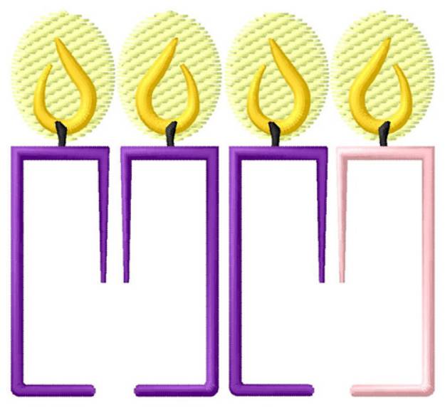 Picture of Candles Machine Embroidery Design