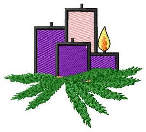 Picture of Advent Candles Machine Embroidery Design