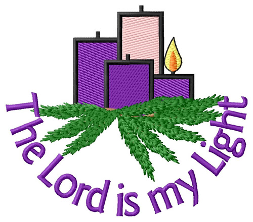 The Lord is my Light Machine Embroidery Design