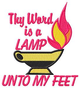 Picture of Thy Word is a Lamp Machine Embroidery Design
