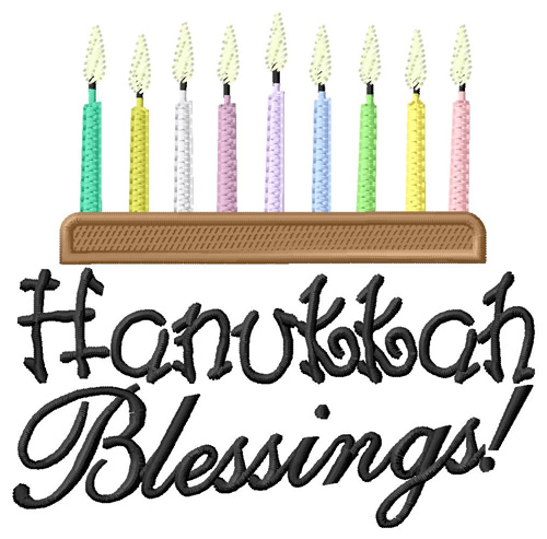 Hanukkah Blessings! Machine Embroidery Design