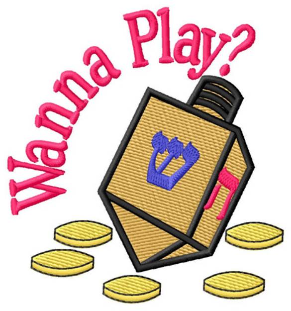 Picture of Wanna Play? Machine Embroidery Design