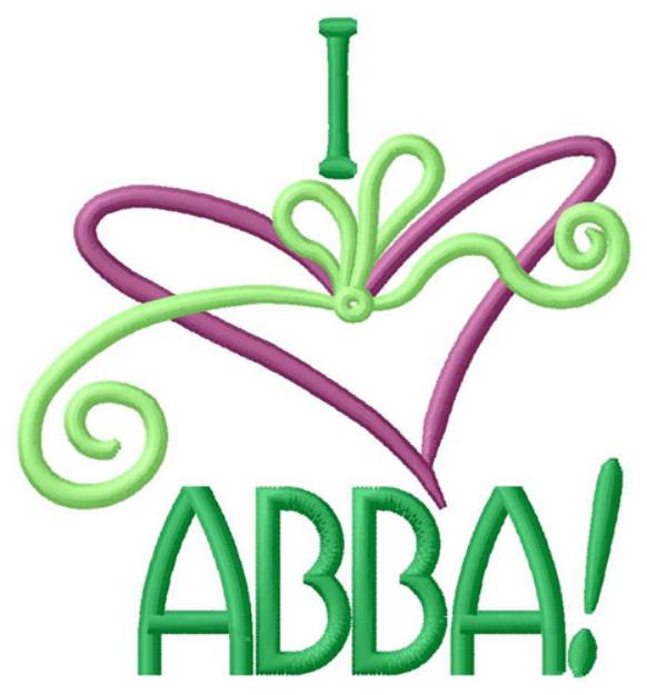 Picture of I Love Abba Machine Embroidery Design