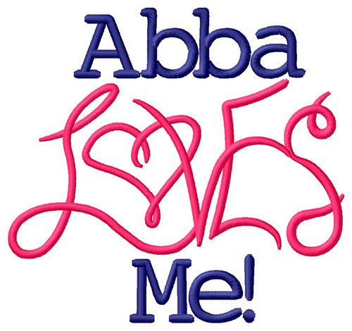 Abba Loves Me Machine Embroidery Design