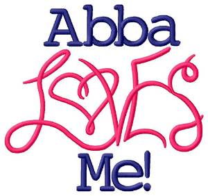 Picture of Abba Loves Me Machine Embroidery Design