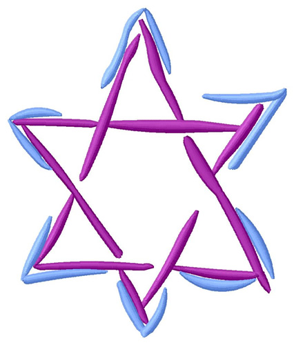 Abstract Star Machine Embroidery Design