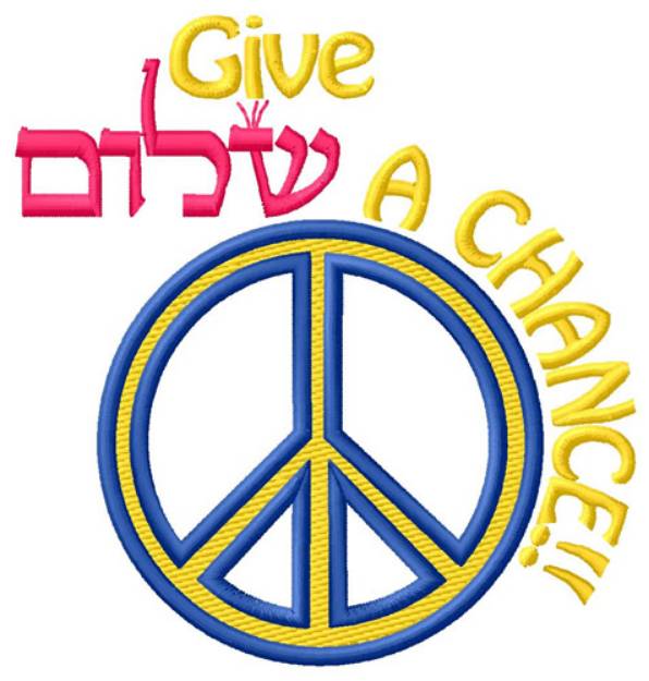 Picture of Give Peace A Chance Machine Embroidery Design