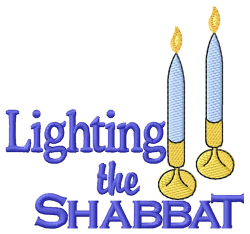 Lighting the Shabbat Machine Embroidery Design