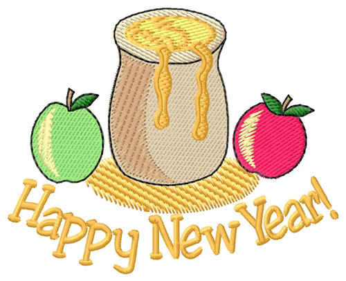 Happy New Year Machine Embroidery Design