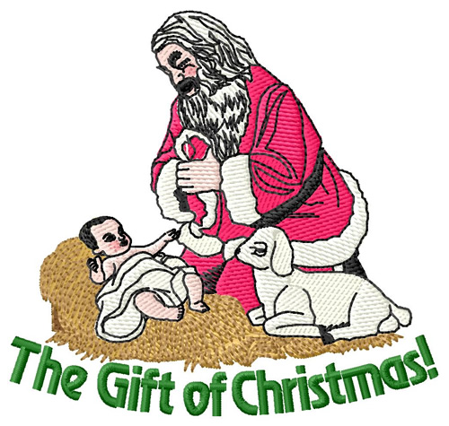Gift of Christmas Machine Embroidery Design