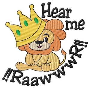 Picture of Hear Me Raawwwr Machine Embroidery Design