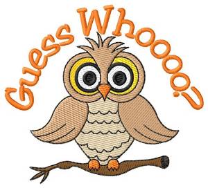 Picture of Guess Whoooo Machine Embroidery Design