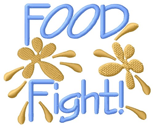 Food Fight Machine Embroidery Design