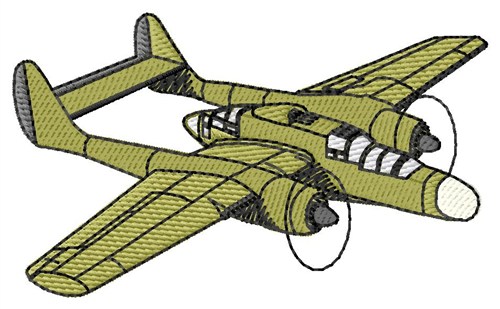 P-61 Black Widow Machine Embroidery Design
