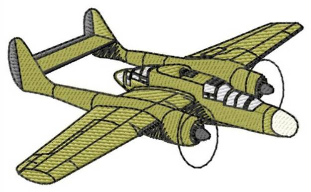 Picture of P-61 Black Widow Machine Embroidery Design