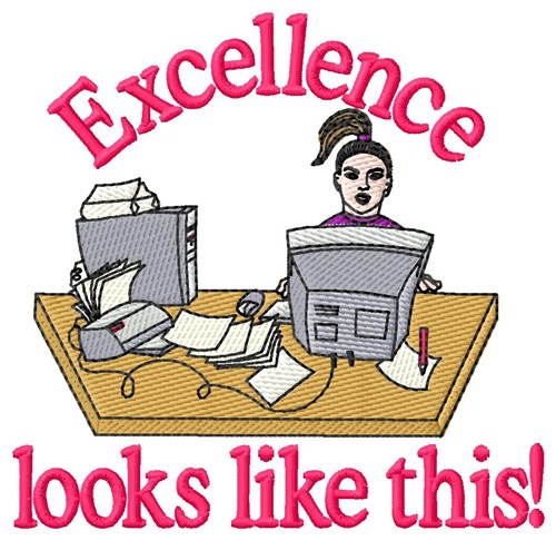 Secretary Excellence Machine Embroidery Design