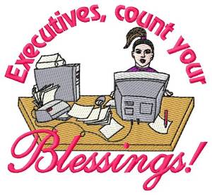 Picture of Secretary Blessings Machine Embroidery Design