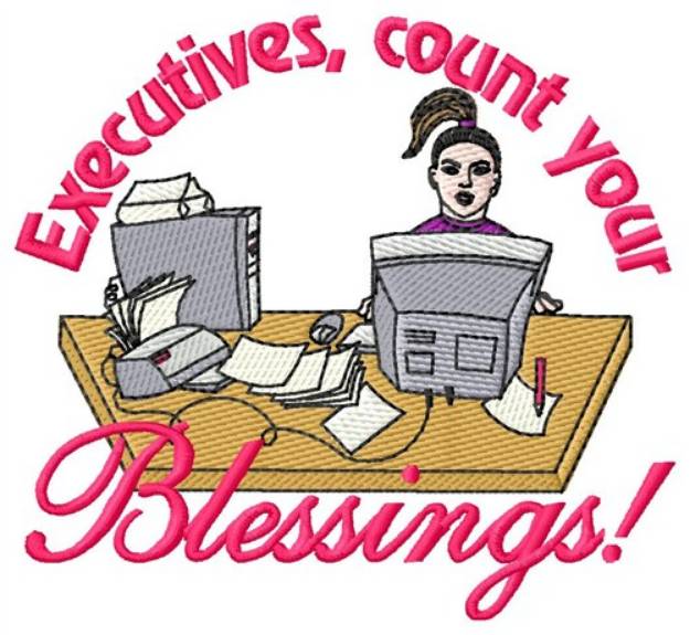 Picture of Secretary Blessings Machine Embroidery Design