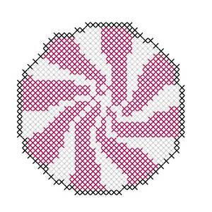 Picture of Peppermint Machine Embroidery Design