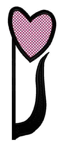 Heart Eighth Note Machine Embroidery Design
