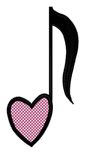 Eighth Note Machine Embroidery Design