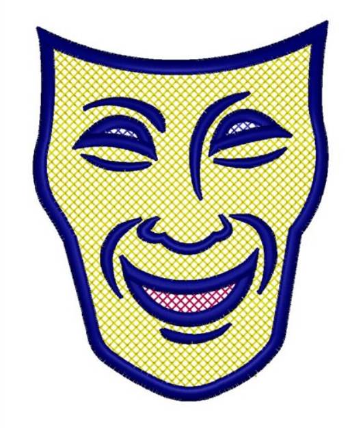 Picture of Happy Mask Machine Embroidery Design