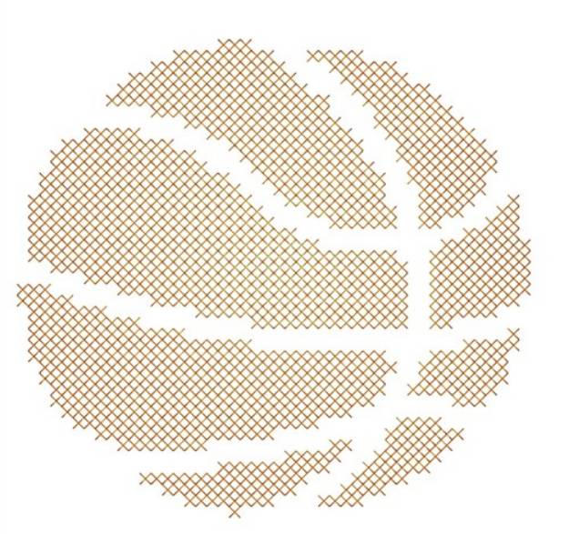 Picture of Cross Stitch Basketball Machine Embroidery Design