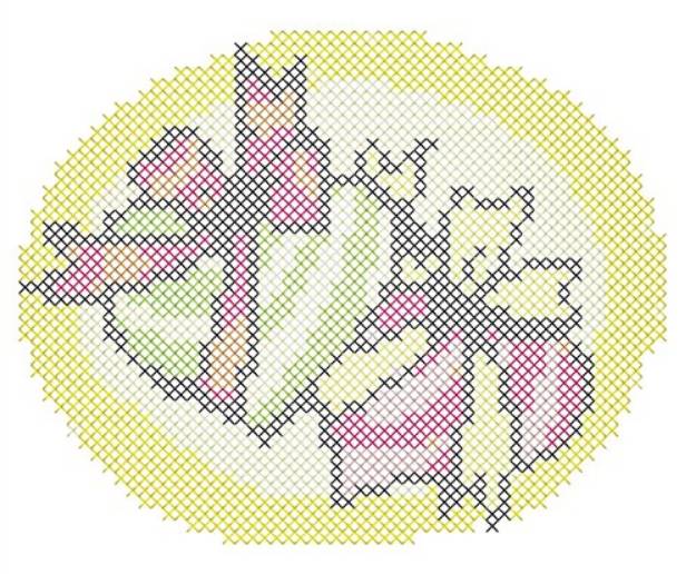 Picture of Hearts With Bows Machine Embroidery Design