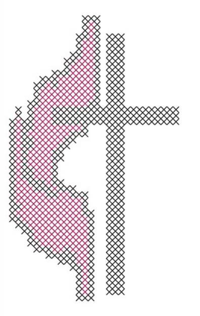 Picture of Cross/Flame Machine Embroidery Design