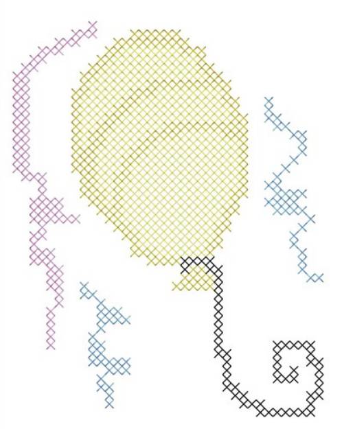 Picture of New Year Balloon Machine Embroidery Design