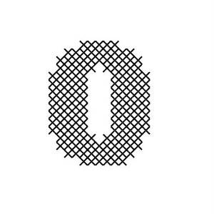 Picture of Cross Stitch Font 0 Machine Embroidery Design