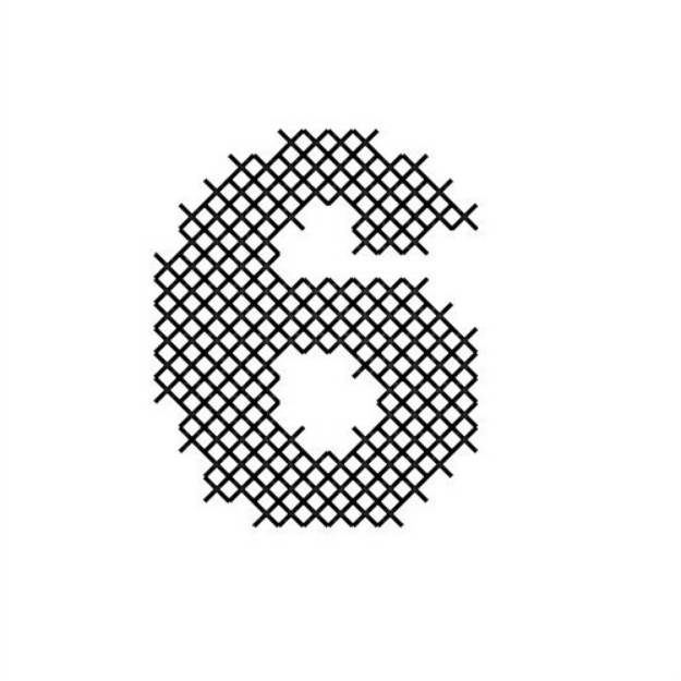 Picture of Cross Stitch Font 6 Machine Embroidery Design