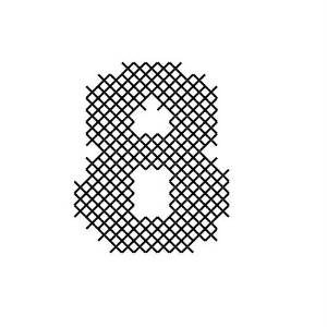 Picture of Cross Stitch Font 8 Machine Embroidery Design
