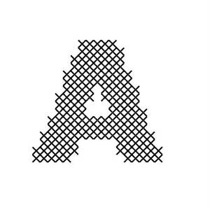 Picture of Cross Stitch Font A Machine Embroidery Design