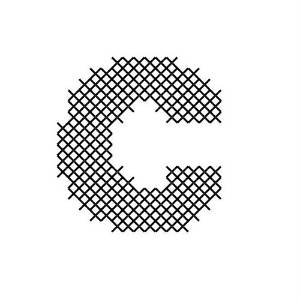 Picture of Cross Stitch Font C Machine Embroidery Design