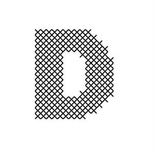 Picture of Cross Stitch Font D Machine Embroidery Design