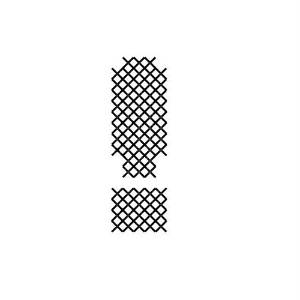 Picture of Cross Stitch Font Exclamation Point Machine Embroidery Design