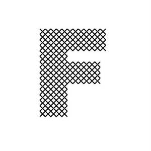 Picture of Cross Stitch Font F Machine Embroidery Design