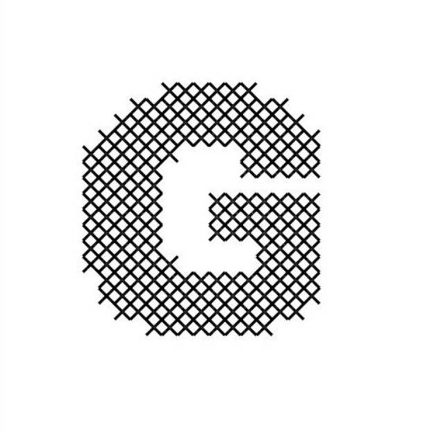 Picture of Cross Stitch Font G Machine Embroidery Design
