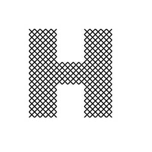 Picture of Cross Stitch Font H Machine Embroidery Design