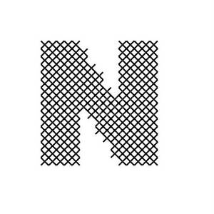 Picture of Cross Stitch Font N Machine Embroidery Design