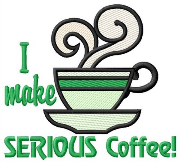 Picture of Serious Coffee Machine Embroidery Design