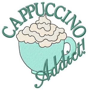 Picture of Cappuccino Addict Machine Embroidery Design