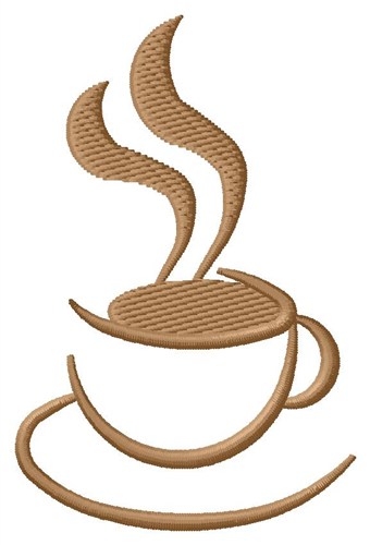 Abstract Coffee Cup Machine Embroidery Design