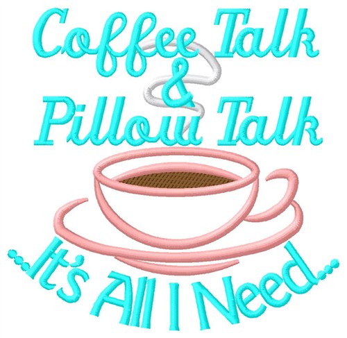 Coffee Talk Machine Embroidery Design